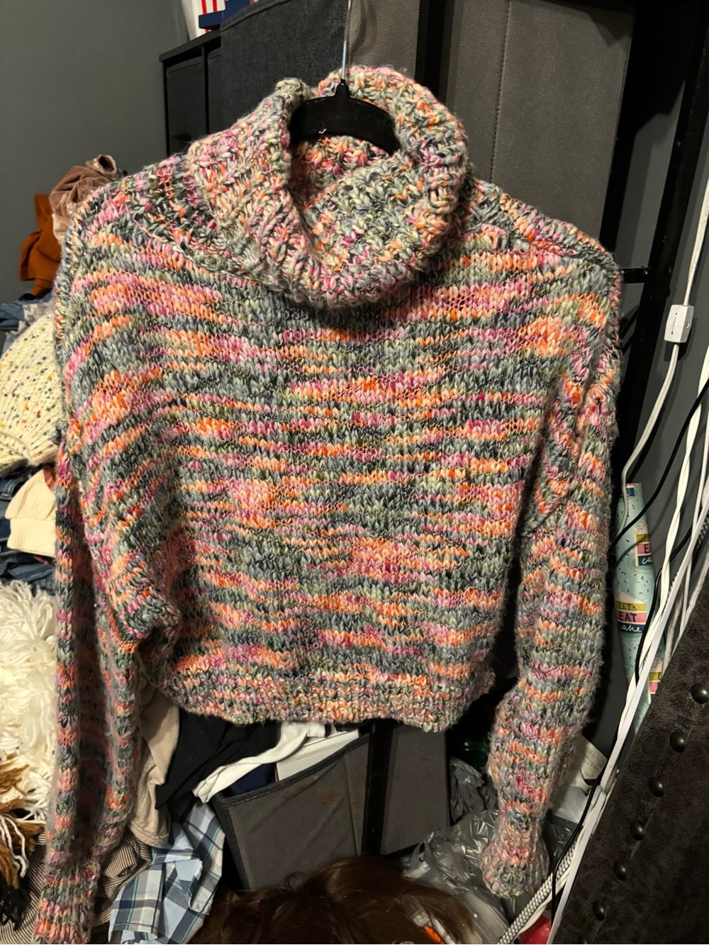 Wild Fable Multi-Color Marled Turtleneck Sweater Medium